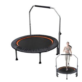Folding Mini Fitness Trampoline With Adjustable Handles For Adults, Suitable For Indoor