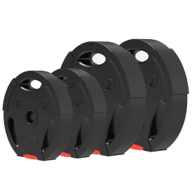 1-Inch Weight Plates, Barbell Weights Set for Weightlifting and Strength Training, 2 x