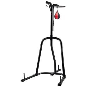 2 In 1 Punching Bag Stand, Steel Heavy Duty Workout Equipment, Adjustable Height Boxing (92180226)