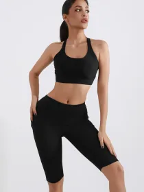 5-inch Yoga Shorts5 High-Waist Seamless Biker Shorts Butt-Lifting, Quick-Dry & Summer
