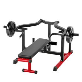 Chest Press Machine, 450 LBS Bench Press Set, Adjustable Flat Incline Bench With