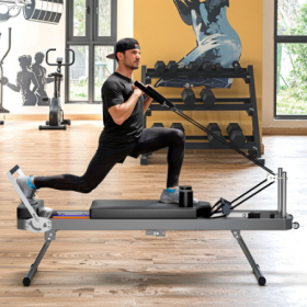 Extra Large Pilates Reformer - Multi-functional Home Fitness Equipment, 395lbs Capacity
