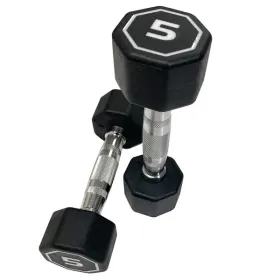 Premium Octagonal Dumbbell, Large Numbers, Hard Chrome Plated Handle Dumbbells To Assist