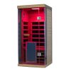 Wizzisaunas 1-Person Red Cedar Full-Glass Infrared Sauna
