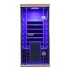 Wizzisaunas 1-Person Red Cedar Full-Glass Infrared Sauna