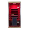 Wizzisaunas 1-Person Red Cedar Full-Glass Infrared Sauna
