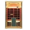Wizzisaunas 2-Person Hemlock Full-Glass Infrared Sauna