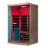 Wizzisaunas 2-Person Hemlock Full-Glass Infrared Sauna