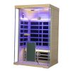 Wizzisaunas 2-Person Hemlock Full-Glass Infrared Sauna