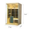 Wizzisaunas 2-Person Hemlock Full-Glass Infrared Sauna