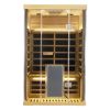 Wizzisaunas 2-Person Red Cedar Full-Glass Infrared Sauna