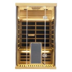 Wizzisaunas 2-Person Red Cedar Full-Glass Infrared Sauna