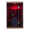 Wizzisaunas 2-Person Red Cedar Full-Glass Infrared Sauna