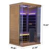 Wizzisaunas 2-Person Red Cedar Full-Glass Infrared Sauna