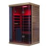 Wizzisaunas 2-Person Red Cedar Full-Glass Infrared Sauna