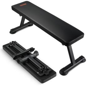 Flat Weight Bench, Foldable Strength Training Bench, Utility Workout Bench For Full Body