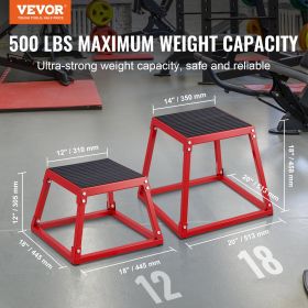 Plyometric Jump Box, 12 Inch Plyo Box, Steel Plyometric Platform And Jumping Agility Box (05907970)