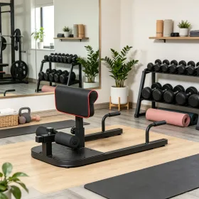 Black 3-in-1 Padded Push Up Sit Up Squat Machine: All-in-One Home Gym Fitness Equipment