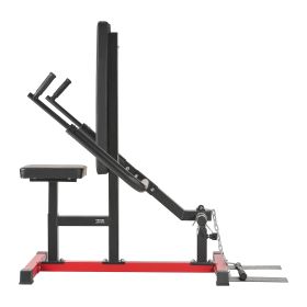 Seated Dip Machine, Tricep Bicep Press Down Machine With Cable Bar, Adjustable Seat, And