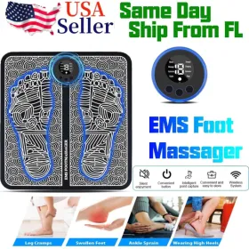 Electric Foot Massager Pad Blood Circulation Muscle Stimulator Mat 19 Levels and 8