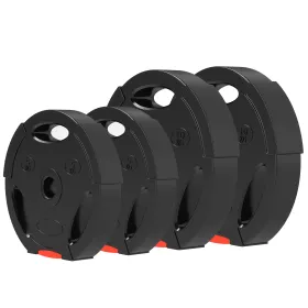 1-Inch Weight Plates, Barbell Weights Set for Weightlifting and Strength Training, 2 x (07674881)