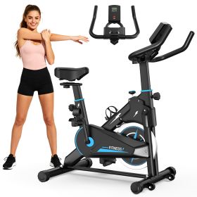 Indoor Exercise Bike, Stationary Cycling Bike With Monitor, Adjustable Resistance (05591554)