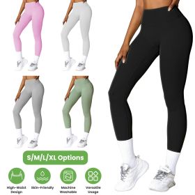 4 Sizes-5 Colors Option -- Women's High Waist Workout Leggings Tummy Control Compression