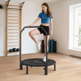 40" Foldable Mini Trampoline, Rebounder Trampoline for Adults with Adjustable Foam Handle
