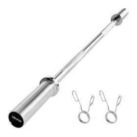 4FT Barbell Bar, Fits 2-Inch Weight Plates, Chrome Plated Barbell Bar With Knurled Grip