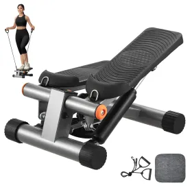 Stair Stepper For Exercise At Home Hydraulic Mini Stepper With Resistance Band