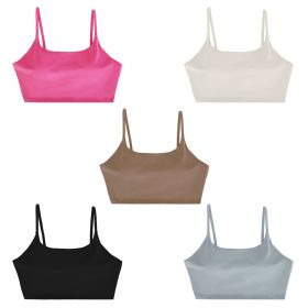 Women Strap Sport Bras Padded Strappy Crop Square Neck Low Impact Bras Sexy Fitness Tank