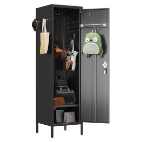 SUPEER 1 Door Metal Storage Lockers With Handle And Hanging Rod,Metal Locker For Employees