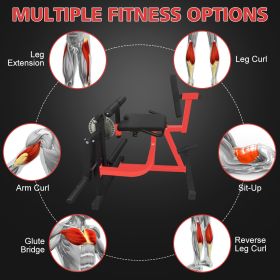 Adjustable Leg Extension And Curl Machine, Heavy Duty Leg Rotary Extension Machine For