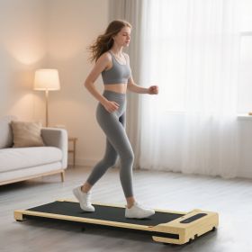 2.5HP Walking Pad, Under Desk Treadmill with Remote Control, Transport Wheels and LED