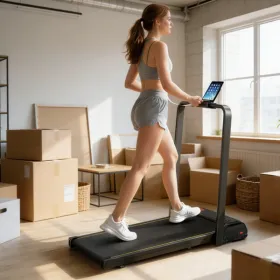 Walking Treadmill with Quiet 2HP Motor, Manual Incline and LED Display