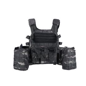 Adjustable Tactical Weighted Vest with Padded Shoulders (Weights Not Included)