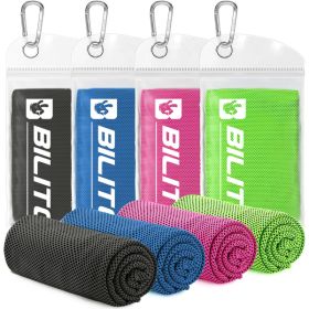 Instant Cooling Towels for Gym, Yoga & Running (4-Pack)