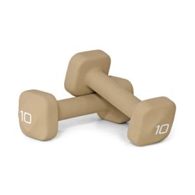 TONE Fitness Neoprene Coated Square Head Dumbbells — Pair