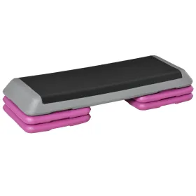 43" Adjustable Aerobic Platform Stepper 3 Level with Risers 4' 6' 8' Cardio Fitness