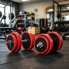 44lbs Adjustable Convertible Dumbbell Barbell Set: All-in-One Home Gym Weight Training
