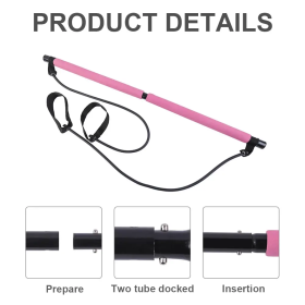 Multifunctional Pilates Stick With Resistance Band For Body Shaping
