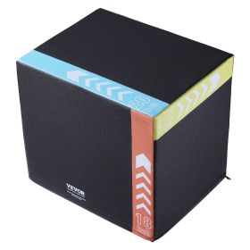 3 In 1 Plyometric Jump Box, 20/18/16 Inch Cotton Plyo Box, Platform & Jumping Agility Box