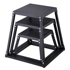 Plyometric Jump Boxes, 12/18/24 Inch Plyo Box, Platform And Jumping Agility Box, Anti-Slip (05477889)