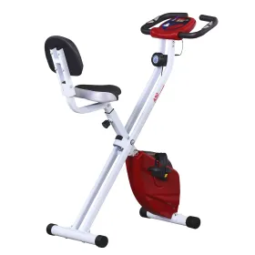 Foldable Indoor Stationary Bike with 8 Levels of Magnetic Resistance, Exercise Bike for