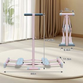 Ski Machine Foldable, Simulated Ski Trainer With 4-Level Adjustable Non-Slip Pedal