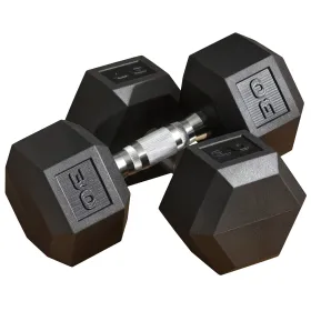 Rubber Dumbbells Weight Set, Total 60lbs 30lbs Each Dumbbell Hand Weight for Body Fitness