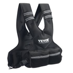 Adjustable Weighted Vest, 11-20lb Weight Vest With 6 Ironsand Weights And Reflective