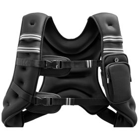 Weighted Vest, 25 Lbs Body Weight Vest For Men Women, With Reflective Stripe, Adjustable