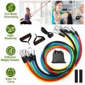 11Pcs Resistance Bands Set Fitness Workout Tubes Exercise Tube Bands Up To With Door