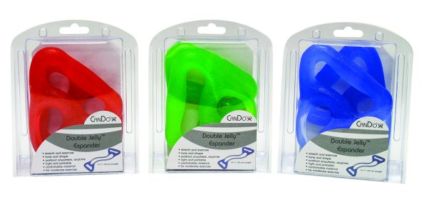 CanDo Jelly 2 Tube Exerciser (Resistance: 3 piece set (red, green, blue))